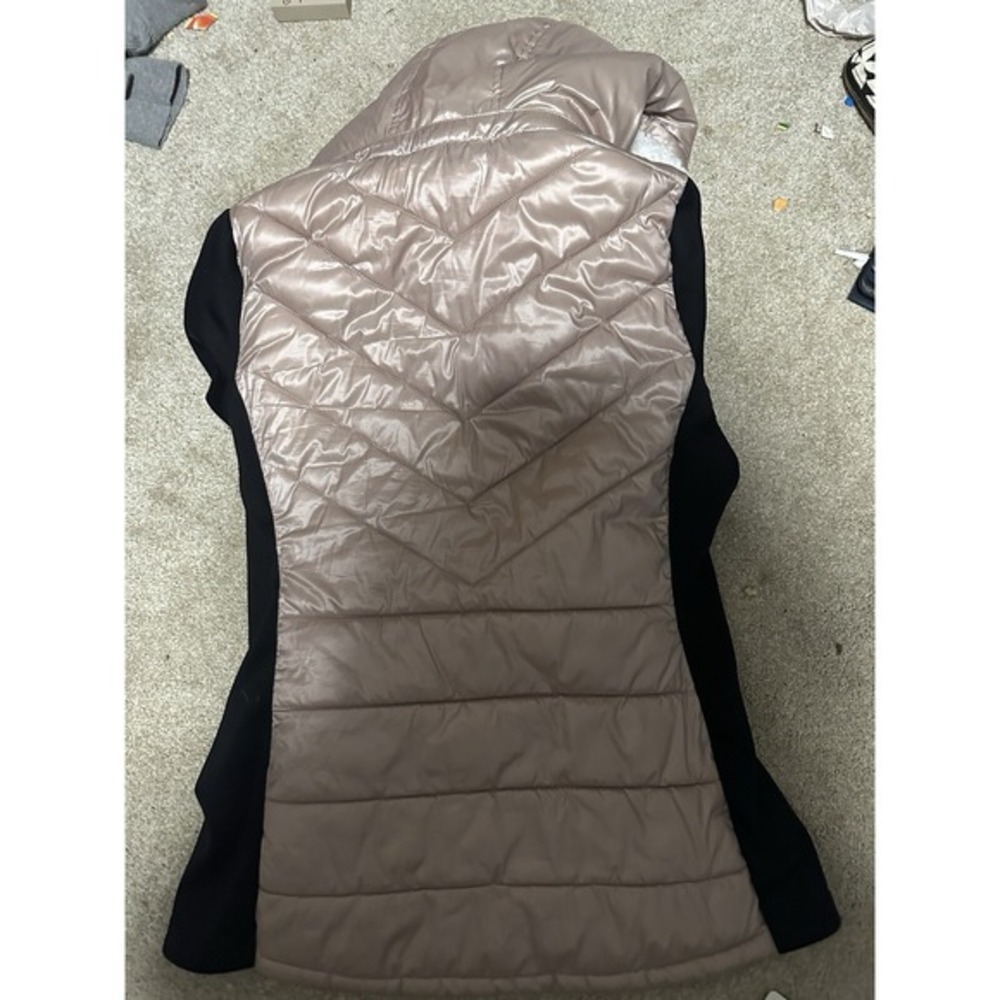 CALVIN KLEIN Performance PINK QUILTED Sherpa Hooded PUFFER JACKET Womens Medium - Picture 4 of 7